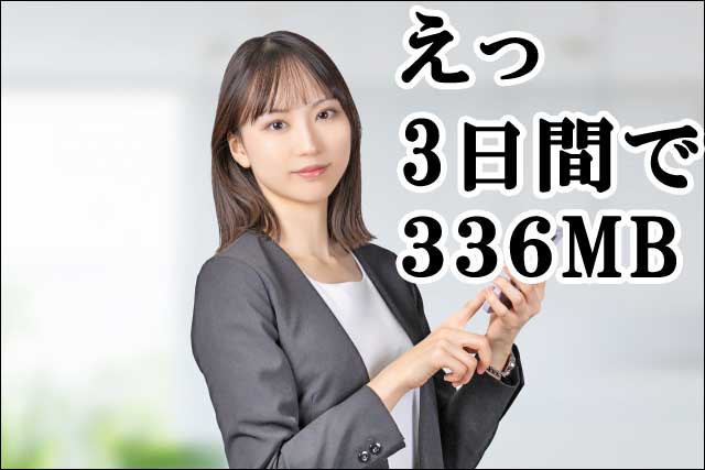 3日間で３３６MBの画像